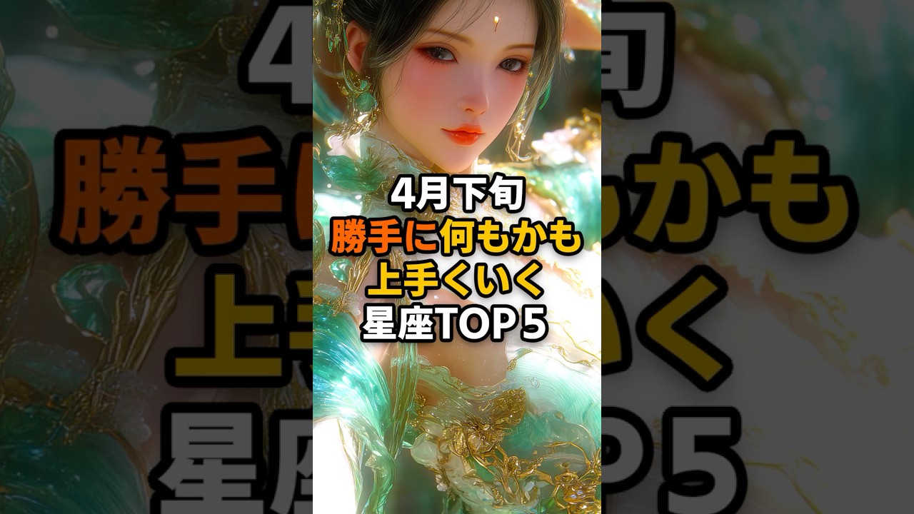 4月下旬勝手に何もかも上手くいく星座TOP５