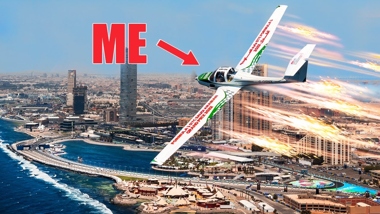 Flying Fireworks over the F1 Grand Prix (CRAZY)