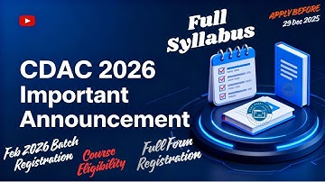 CDAC Feb 2026 | Exam Date | Eligibility | Booklet Explained |CCEE Vs CMCE | Full Form Registration