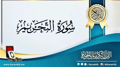 سورة التحريم - بصوت القارئ / إسلام صبحي - بدون اعلانات -  Islam Sobhi