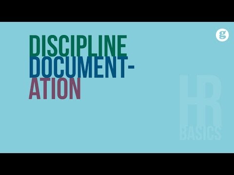 HR Basics: Discipline Documentation