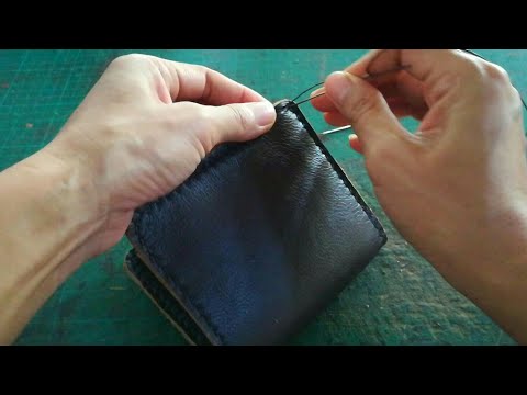 How to make a genuine leather wallet by hand วิธีทำกระเป๋าตังส์หนังแท้ด้วยมือ