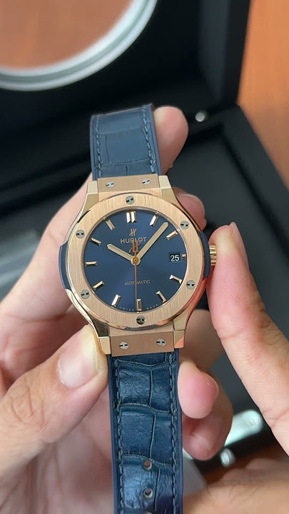Đồng hồ Hublot fusion classic 38mm king gold 18k dial xanh chải tia cực đẹp lh 0964999937