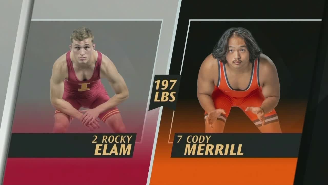 Rocky Elam vs. Cody Merrill (197lbs) FULL MATCH | 2025-26 Big 12 Wrestling
