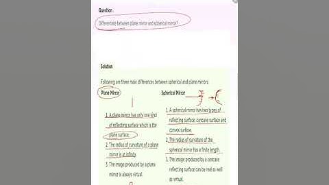 Differentiate between plane mirror and spherical mirror?