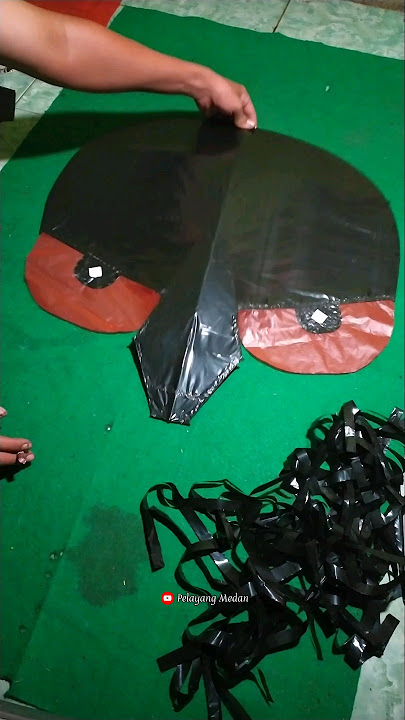 Cara membuat Layangan Siluman Ubur Ubur Mini #layanglayang #bamboo #plastic #diy