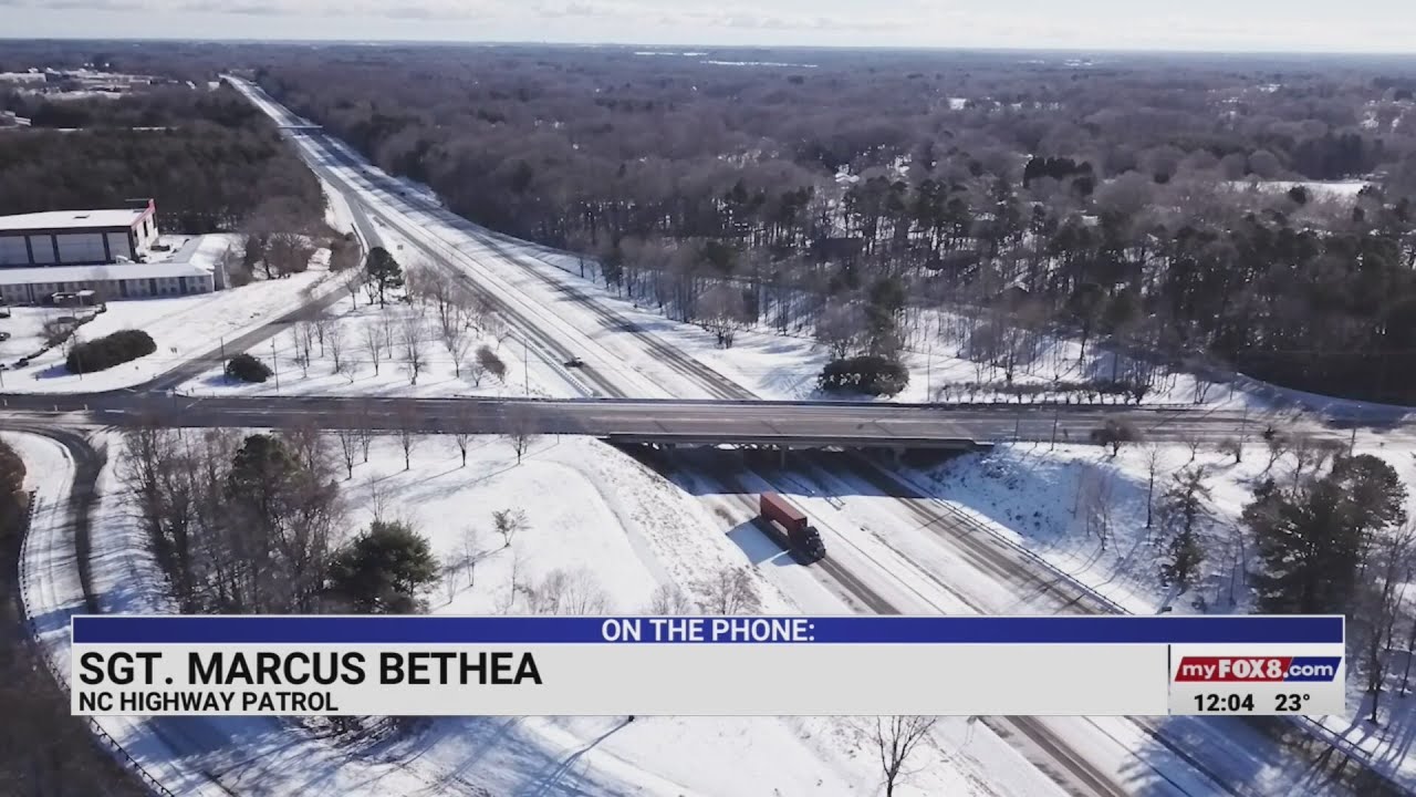 North Carolina trooper discusses road safety as ice and snow slowly thaw
