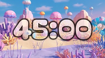 45 Minutes Countdown Timer | Aesthetic Study Clock with Music for the Classroom