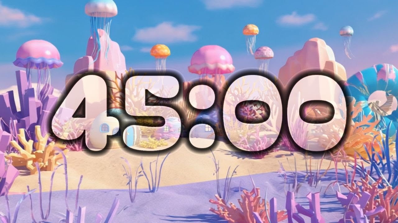 45 Minutes Countdown Timer | Aesthetic Study Clock with Music for the Classroom
