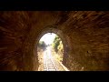 Tren de Sóller - Fahrt von Sóller nach Palma, 1/4, ungeschnitten,  Blick vom letzten Wagen
