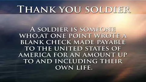 Joe Brucato - Thank You soldier