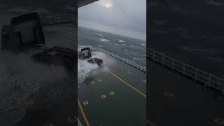 Brutal Winds Hit the Ship 🌊💨🚢 #ocean #storm #waves #northsea #northsea #roughwater #danger