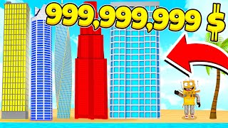 ЗАРАБОТАЛ 999,999,999$ КУПИЛ САМЫЙ БОЛЬШОЙ В МИРЕ НЕБОСКРЁБ у МОРЯ! ROBLOX