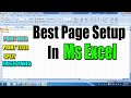 Best Page Setup in Excel