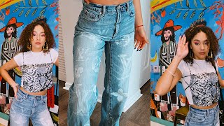 DIY LV BLEACH JEANS | MONTES TWINS |