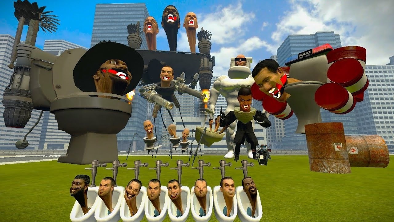 New skibidi toilet realistic gmod! BIG COMPILATION*