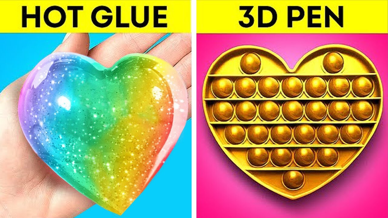 3D PEN vs HOT GLUE || Homemade Ideas And Hacks By 123 GO! Series - YouTube