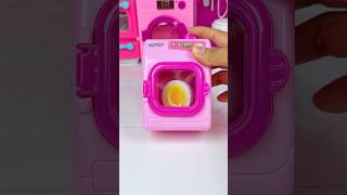 Satisfying With Unboxing Miniature Washing Machine Eating Egg Set Toys, ASMR Videos