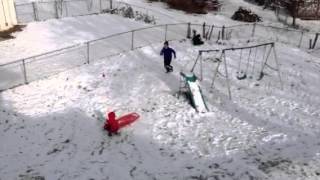 Boys sledding 2012