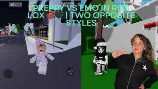 Preppy vs Emo in Roblox 💕🖤 | Two Opposite Styles