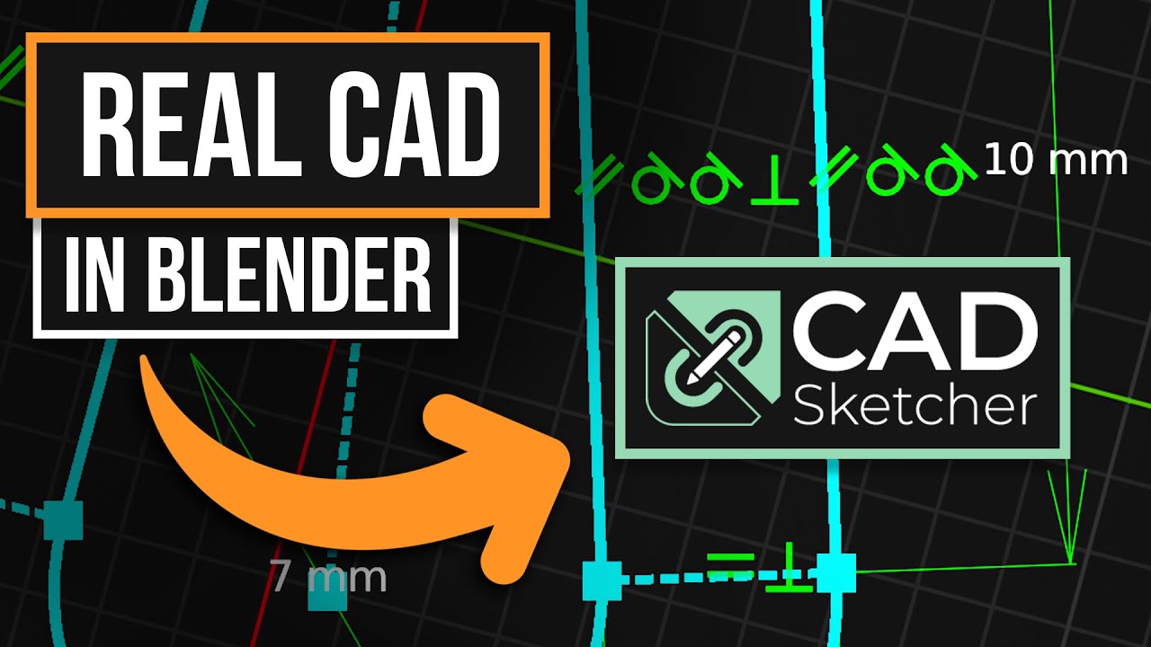 Cad In Blender Is Here Cad Sketcher Intro Constraint Driven Design Youtube