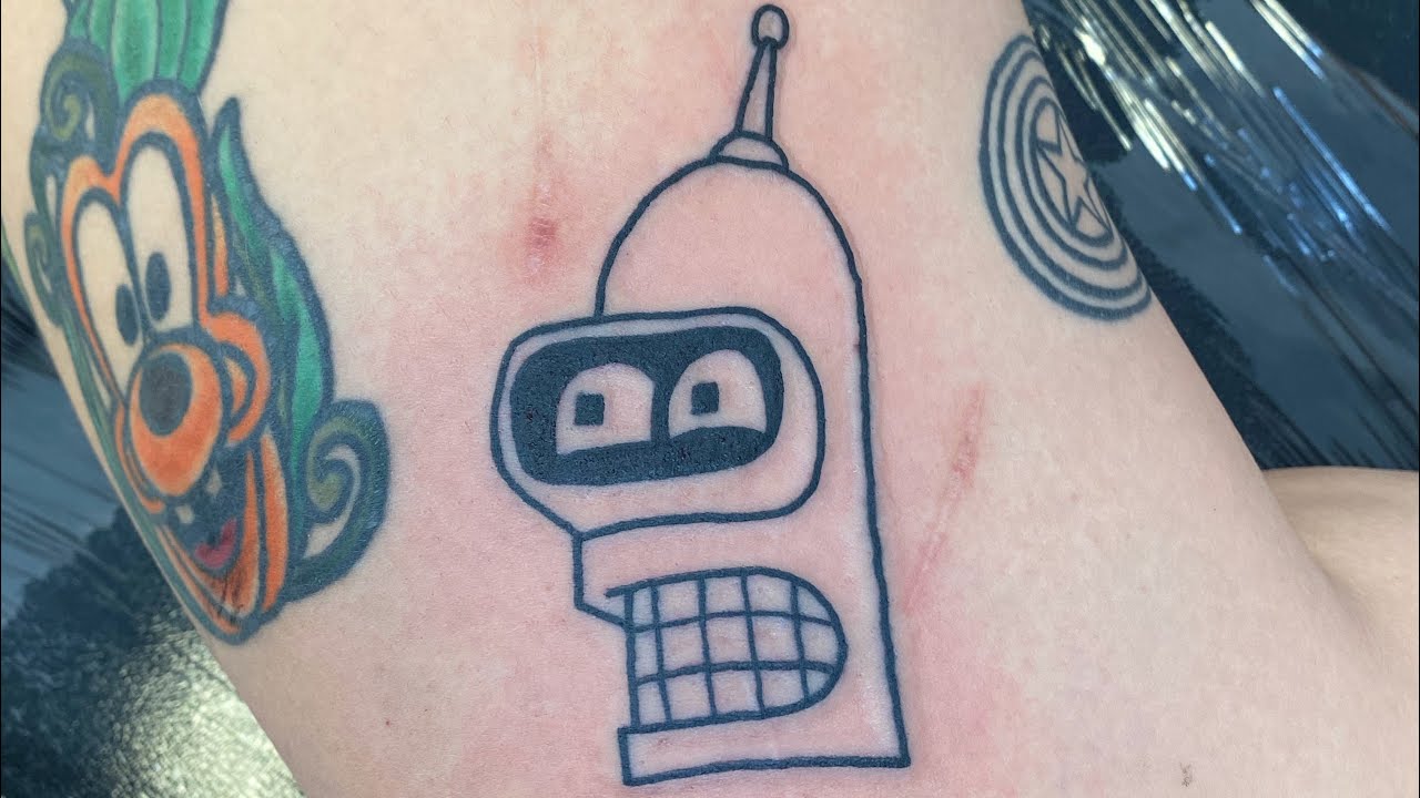 Killer Ink Tattoo on Twitter Killer blackandgrey Bender by  Chris51Tattoo with killerinktattoo supplies killerink tattoo bodyart  ink tattooartist blackandgreytattoo futurama futuramatattoo  bendertattoo cartoontattoo httpstco 