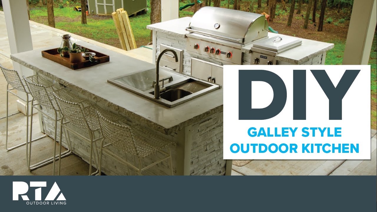 DIY Galley Style Outdoor Kitchen Walkthrough RTA Outdoor Living YouTube