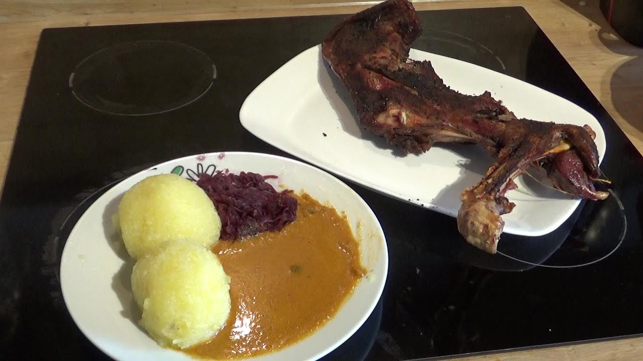 Reh Keule/Reh Schäufele in Rotweinsoße