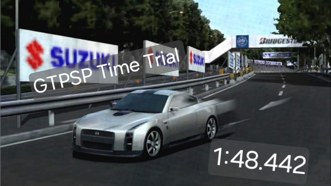 R246 Gran Turismo PSP Tokyo R246 Time Trial in Nissan GT-R Concept - YouTube