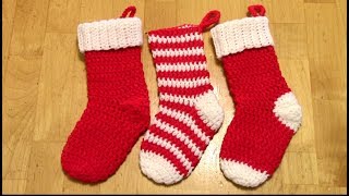 Crochet Christmas Stocking Tutorial (Spiral/no seam)