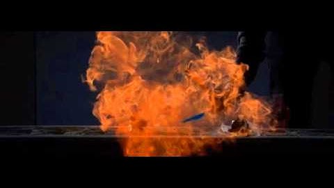 Lighter explosion in super slowmotion