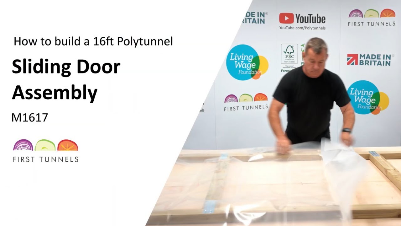 16ft Polytunnel | Building & Fitting Commercial Sliding Doors | M1617