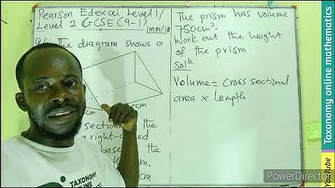 Pearson Edexcel Level 1/Level 2 GCSE (9-1) - Nov 2021 | Question No. 6 | Volume of Prisms - Geometry