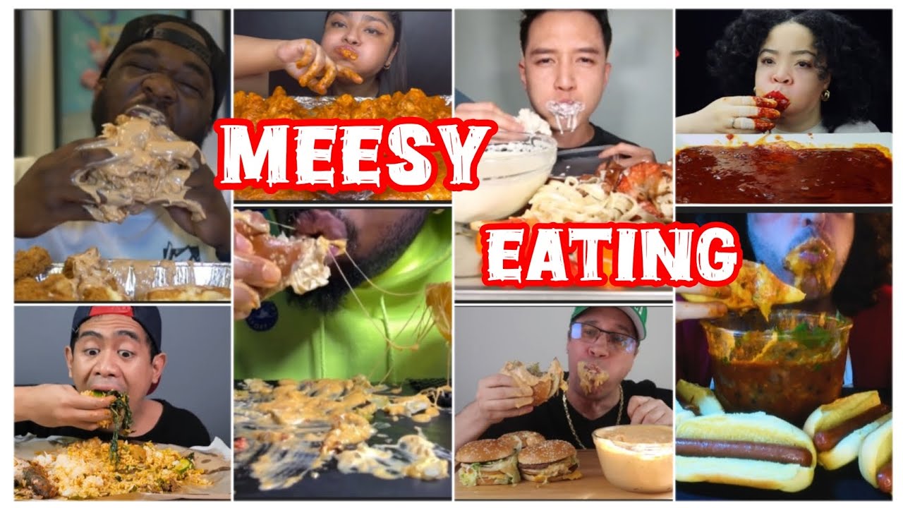 EXTREMELY MESSY MUKBANGERS 🤤 MESSY BIG BITES EATING /MESSY MUKBANG😋🥢🧀🍔