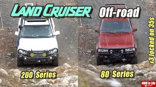 Toyota Land Cruiser 80 series vs 200 series  OffRoad Comparison