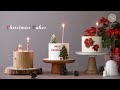 크리스마스 케이크 디자인 3가지,  3 Christmas Cake Designs