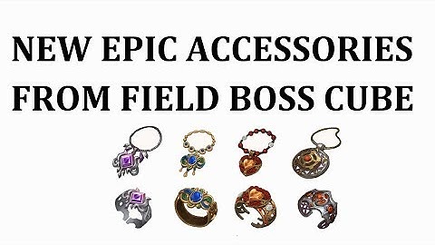 New Epic Accessories From Field Boss Cube ∣ Tree of Savior