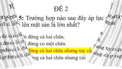 ĐỀ THI HỌC KÌ 1 VẬT LÝ LỚP 8 ( ĐỀ 2)