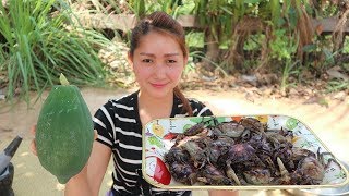 Yummy Crab Soup With Papaya Recipe - Crab Soup Cooking - Cooking With Sros