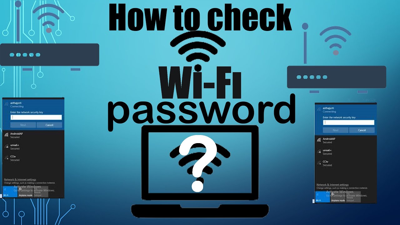 How to check Wi-Fi password.वाई-फाई पासवर्ड कैसे चेक करें।Computer