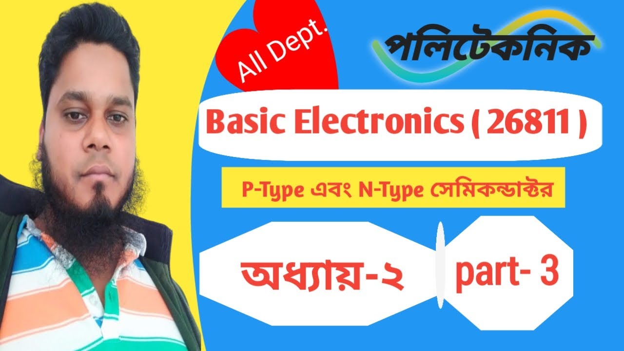P টাইপ N টাইপ সেমিকন্ডাক্টর | P-type & N-type Semiconductor । Basic Electronics।Ch-2 #semiconductor