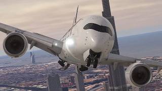 Finnair A350-900 Approach near Burj Khalifa | Dubai Airport | MSFS2020 [4K] screenshot 4