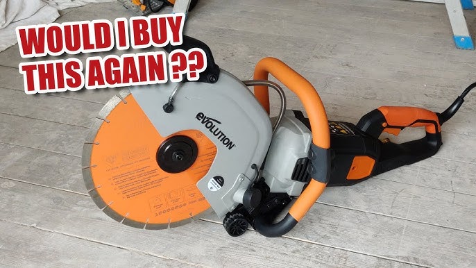 Evolution R255DCT - 10 In Concrete Saw (Aka Circular Saw, Angle Grinder, Chop Saw, Cut Off Saw, Demo Saw, Disc Cutter, Power Cutter) - 15A Motor