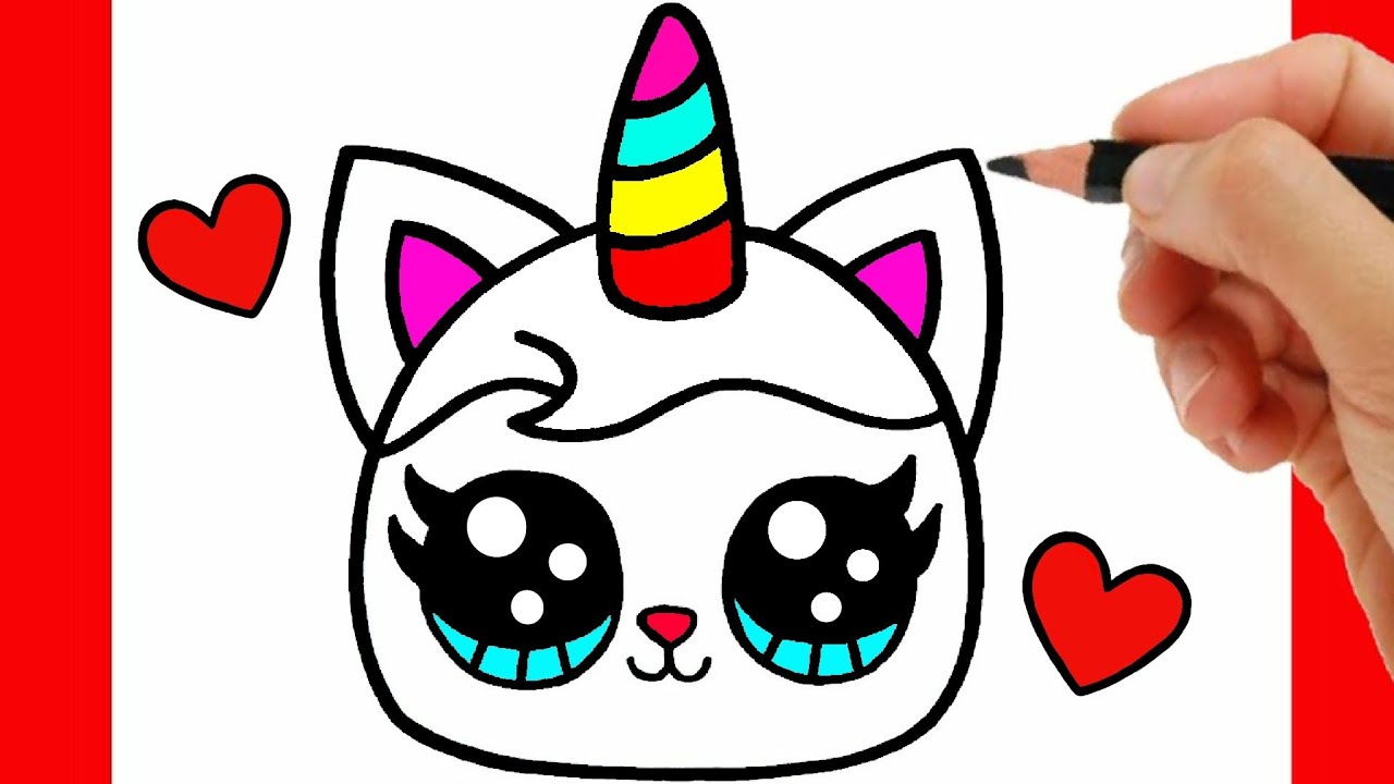 CÓMO DIBUJAR UN FÁCIL GATO UNICORNIO - thptnganamst.edu.vn