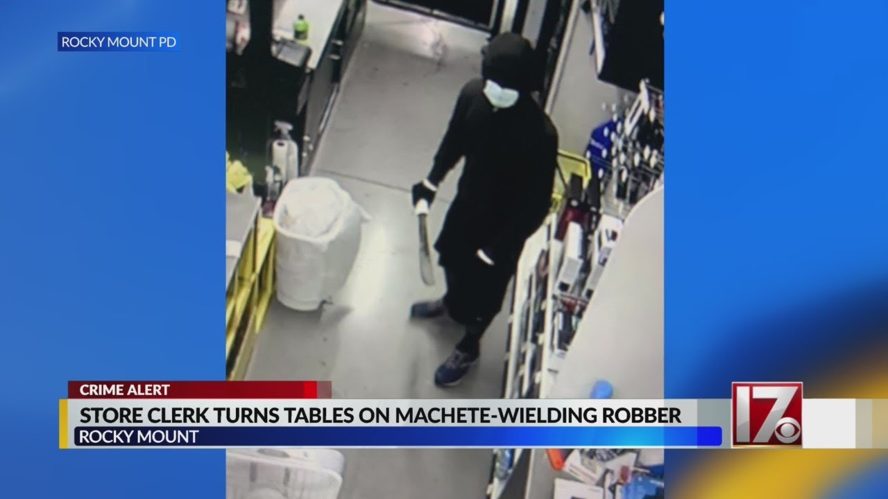 Dollar General manager foils robbery by grabbing machete from thief in