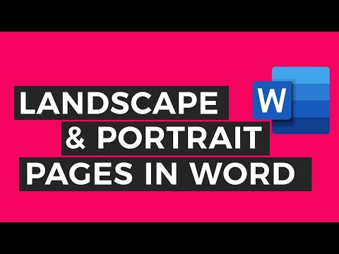 How To Create A Document With Landscape And Portrait Pages?