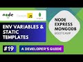 Build REST API with Node Express MongoDB - Environment Variables and Static Templates #19