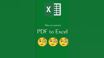 How to convert PDF to Excel #pdf #shorts #excel #exceltips #exceltutorial #msexcel #exceltrick