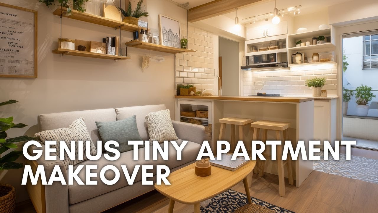 Genius Tiny Apartment Makeover | Small Space Transformation - YouTube