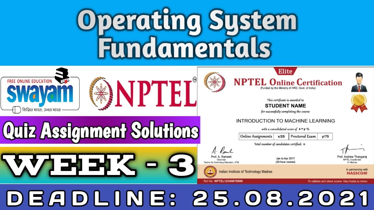 Assignment 3 | Operating System Fundamentals | NPTEL | Week 3 | July ...